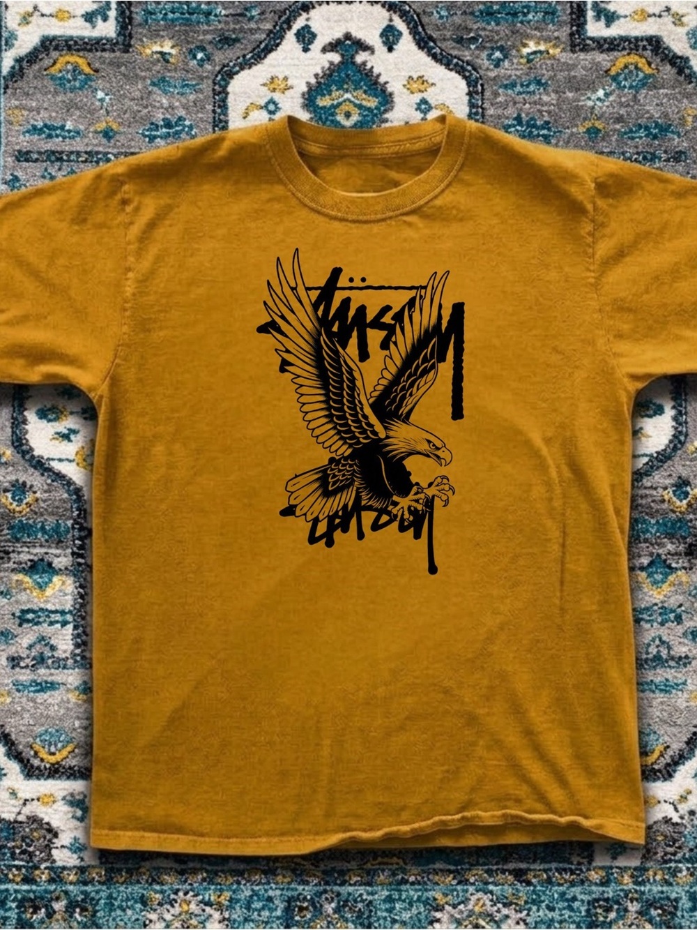 Gildan Mustard Eagle Streetwear Tee